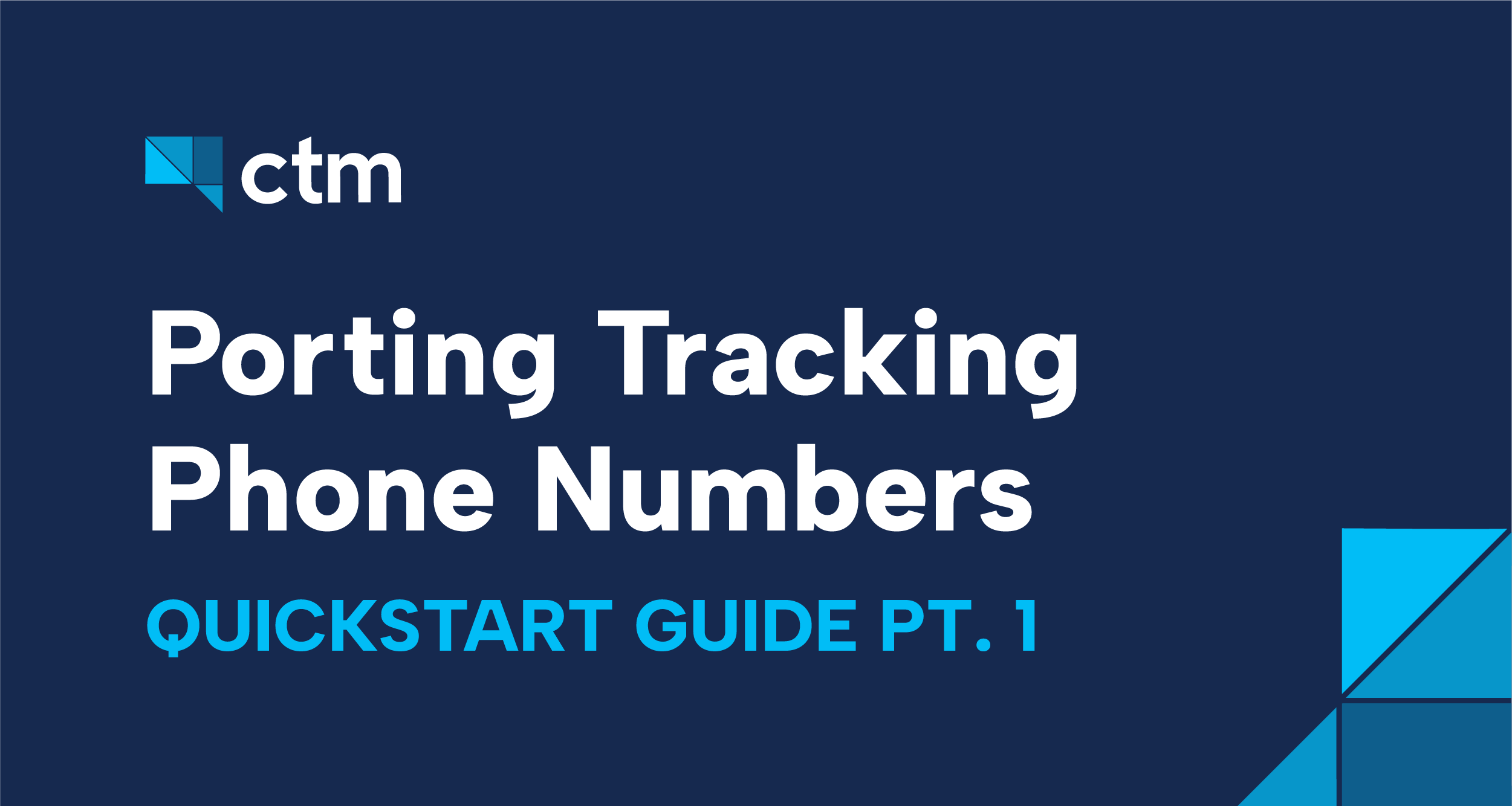 Porting Tracking Numbers [Part 1] | CTM Training Center