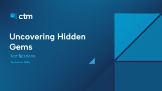 Uncovering Hidden Gems (September 2026) | Notifications