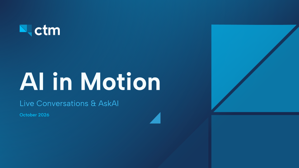 AI in Motion (October 2026) | Live Conversations & AskAI